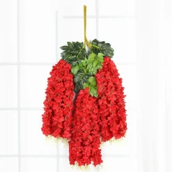 DTOPBUYAGE - Paquet de 12 rotins de fleurs artificielles de glycine et de violet pour mariage rouge dtopbuyage