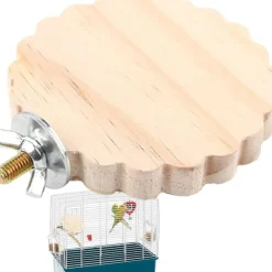 DTOPBUYAGE - Perchoir en bois pour cage d'oiseaux jouet