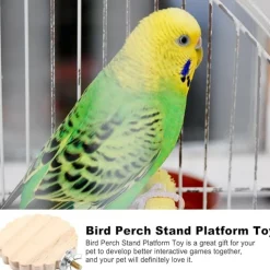 DTOPBUYAGE - Perchoir en bois pour cage d'oiseaux jouet