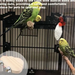 DTOPBUYAGE - Perchoir en bois pour cage d'oiseaux jouet