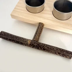 DTOPBUYAGE - Perchoir mangeoire bois pour oiseaux