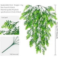 DTOPBUYAGE - Plantes artificielles - tiges de fougères et de feuilles persanes pour mur type e - dtopbuyage