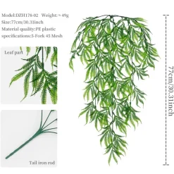 DTOPBUYAGE - Plantes artificielles - tiges de fougères et de feuilles persanes pour mur type b - dtopbuyage