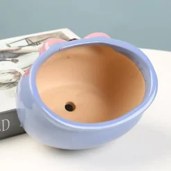 DTOPBUYAGE - Pot céramique coloré 12x10x7cm fleurs