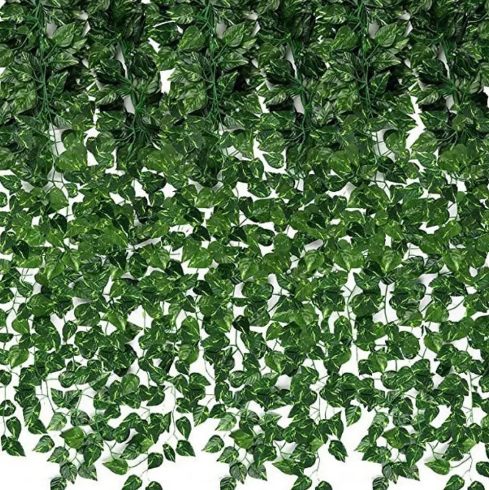 DTOPBUYAGE - Rameaux de lierre artificiels et feuilles fausses pour décoration suspendue dtopbuyage