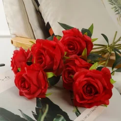 DTOPBUYAGE - Rose artificielle en velours pour décoration 10pcs dtopbuyage