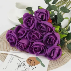 DTOPBUYAGE - Rose artificielle en velours pour décoration 2pcs dtopbuyage