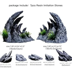 DTOPBUYAGE - Soul valley kit décoration aquarium 7 pièces