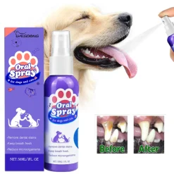 DTOPBUYAGE - Spray de nettoyage dentaire pour chats et chiens, 30 ml - dtopbuyage