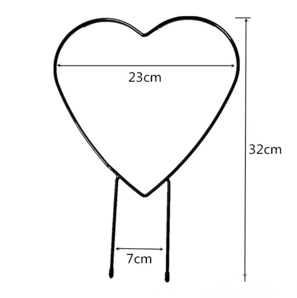 DTOPBUYAGE - Supports de treillis en fer en forme de cœur pour plantes grimpantes dtopbuyage