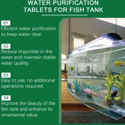 DTOPBUYAGE - Tablettes nettoyantes d'eau pour aquarium, 35 tablettes - dtopbuyage