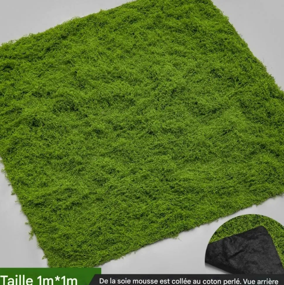 DTOPBUYAGE - Tapis de gazon artificiel 1m x 1m pour décoration de jardin vert clair dtopbuyage