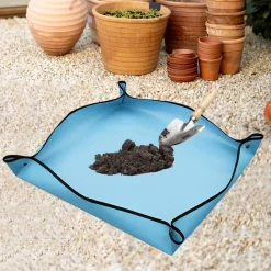DTOPBUYAGE - Tapis de rempotage pour le jardinage bleu, 75cmx75cm dtopbuyage