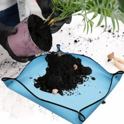 DTOPBUYAGE - Tapis de rempotage pour le jardinage bleu, 32cmx32cm dtopbuyage