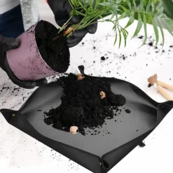 DTOPBUYAGE - Tapis de rempotage pour le jardinage noir, 75cmx75cm dtopbuyage