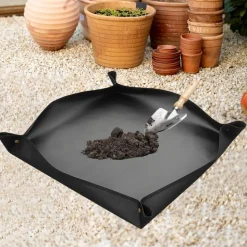 DTOPBUYAGE - Tapis de rempotage pour le jardinage noir, 75cmx75cm dtopbuyage