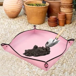 DTOPBUYAGE - Tapis de rempotage pour le jardinage rose, 75cmx75cm dtopbuyage