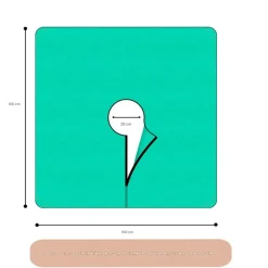 DTOPBUYAGE - Tapis pour collecter les feuilles tombées en jardinage 100 x 100 cm, ouverture 20 cm dtopbuyage