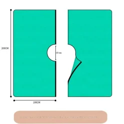 DTOPBUYAGE - Tapis pour collecter les feuilles tombées en jardinage 200 x 200 cm, ouverture 60 cm combinée dtopbuyage