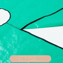 DTOPBUYAGE - Tapis pour collecter les feuilles tombées en jardinage 200 x 200 cm, ouverture 60 cm dtopbuyage