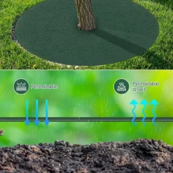 DTOPBUYAGE - Tissu de jardinage non - tissé diamètre 52cm lot de 10 dtopbuyage