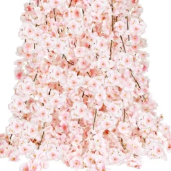 DTOPBUYAGE - Vigne de fleurs de cerisier artificielles pour décor intérieur et masquer les tuyaux rosé dtopbuyage