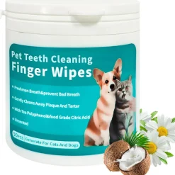 DTOPBUYAGE - Wipes de nettoyage des dents pour chiens et chats