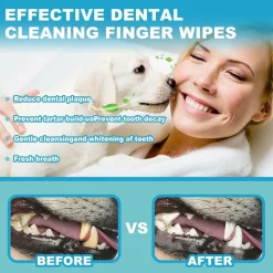 DTOPBUYAGE - Wipes de nettoyage des dents pour chiens et chats