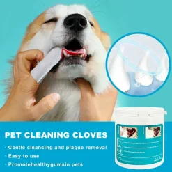 DTOPBUYAGE - Wipes de nettoyage des dents pour chiens et chats