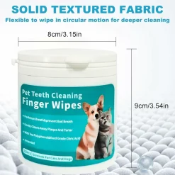DTOPBUYAGE - Wipes de nettoyage des dents pour chiens et chats