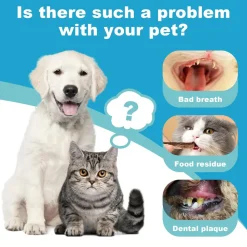 DTOPBUYAGE - Wipes de nettoyage des dents pour chiens et chats