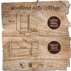 DUVOPLUS - Volière asti cottage 82x40x160 cm bois