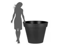 EDA - Pot de fleur rond toscane ø 100 x h.79 cm - anthracite