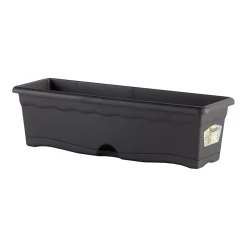 EDM - Jardinière intégrée soucoupe 60x20cm anthracite