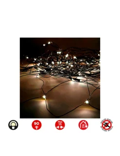 EDM - Rideau red icicle easy-connect 2x1,5m 90 led blanc chaud 30v (usage int. Ext.) edm total 1,62w