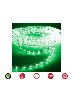 EDM - Tube flexiled led 2 voies multifonction 48m.36 leds/m vert 48m ip44 ( usage int. Ext.) edm