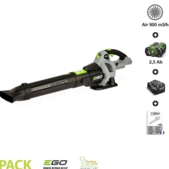 EGO POWER+ - Pack pour souffler les feuilles egopower lb5301e batterie 56v chargeur inclus volume d air 900m3