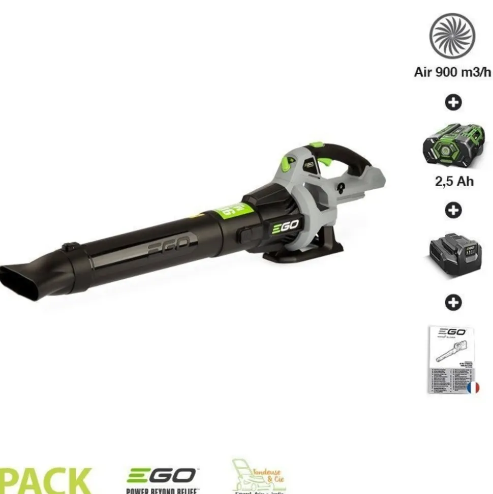 EGO POWER+ - Pack pour souffler les feuilles egopower lb5301e batterie 56v chargeur inclus volume d air 900m3