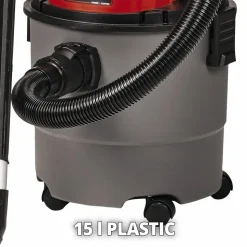 EINHELL - Aspirateur eaux et poussières sans fil tc-vc 18/15 li s - 80 mbar - sans batterie