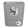 ELHO - Pot Greensense Aqua Care ciment carré, à reservoir d'eau - L.30cm