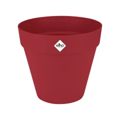 ELHO - Pot Loft rond à réserve d'eau, coloris rouge théâtre - D.24,5xH.22cm