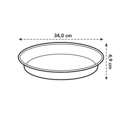 ELHO - Soucoupe Green Basics ronde en plastique noir - D.33,6 cm