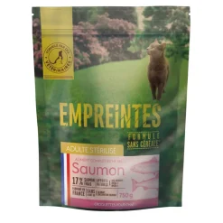 EMPREINTES - Croquettes au saumon pour chat adulte stérilisé, sans céréales - 750g