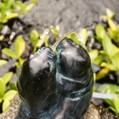 ESOTEC - Esotec gargouille couple de chiens de mer avec pompe de bassin solaire 5 watts jeu d'eau 101656