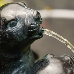 ESOTEC - Esotec gargouille couple de chiens de mer avec pompe de bassin solaire 5 watts jeu d'eau 101656