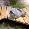 ESOTEC - Esotec gargouille avec pompe solaire poisson | figure de bassin figure de jardin h=22cm 101665
