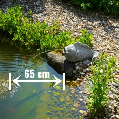 ESOTEC - Esotec gargouille avec pompe solaire poisson | figure de bassin figure de jardin h=22cm 101665