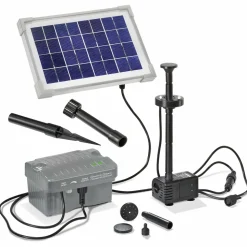 ESOTEC - Kit pompe de bassin solaire esotec palermo 5/330 avec boîtier d'accumulateurs et anneau lumineux led 101775