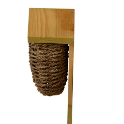 ESSCHERT DESIGN - Nichoir en jonc de mer, ø du trou 35mm. Pour oiseaux troglodyte.