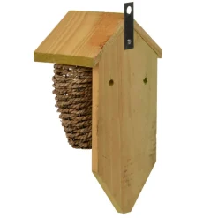 ESSCHERT DESIGN - Nichoir en jonc de mer, ø du trou 35mm. Pour oiseaux troglodyte.